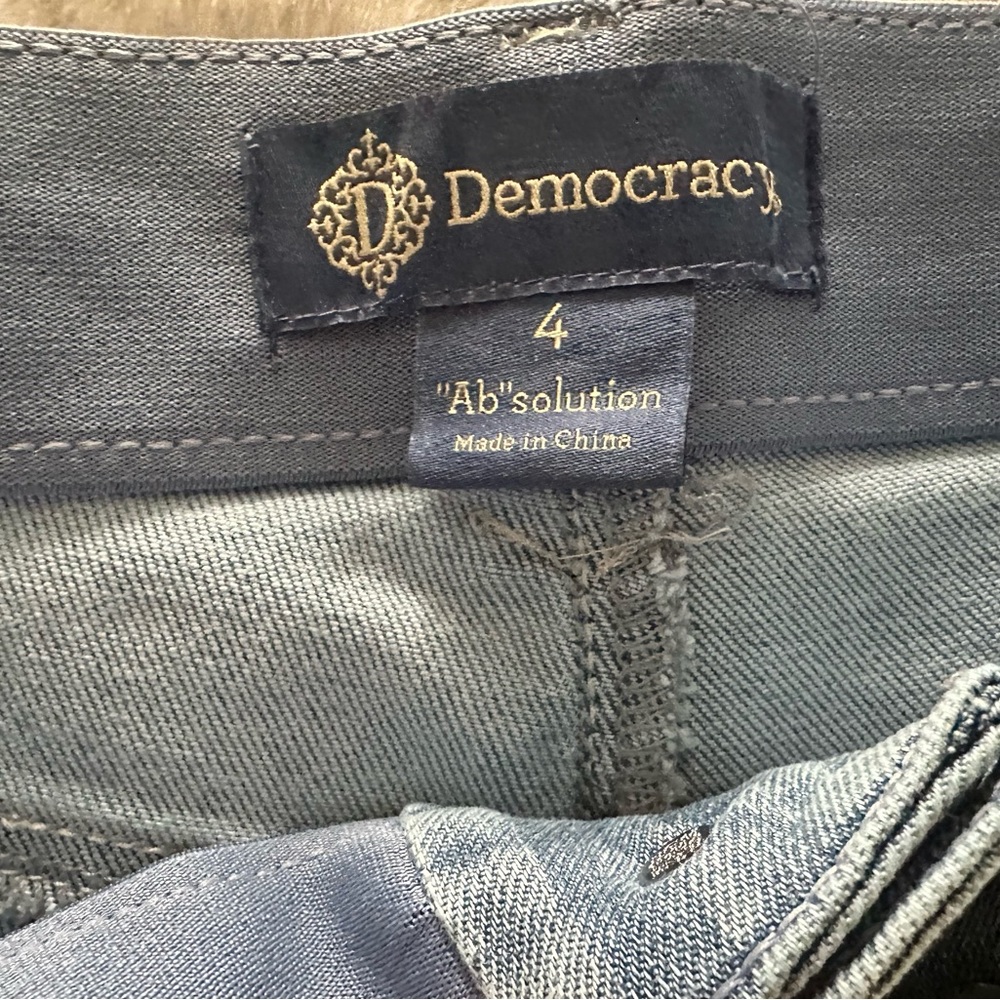Democracy Light Blue Wide Leg Flare Jeans - Picture 2 of 5